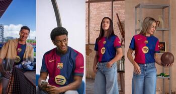 El Barça presenta su nueva camiseta, un homenaje a la de 1899