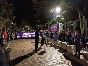 Unos 250 abulenses participan en la manifestación por el 25-N