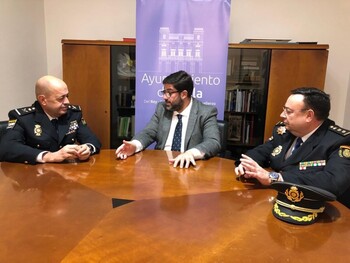 Visita del jefe superior de Policía Nacional en CyL